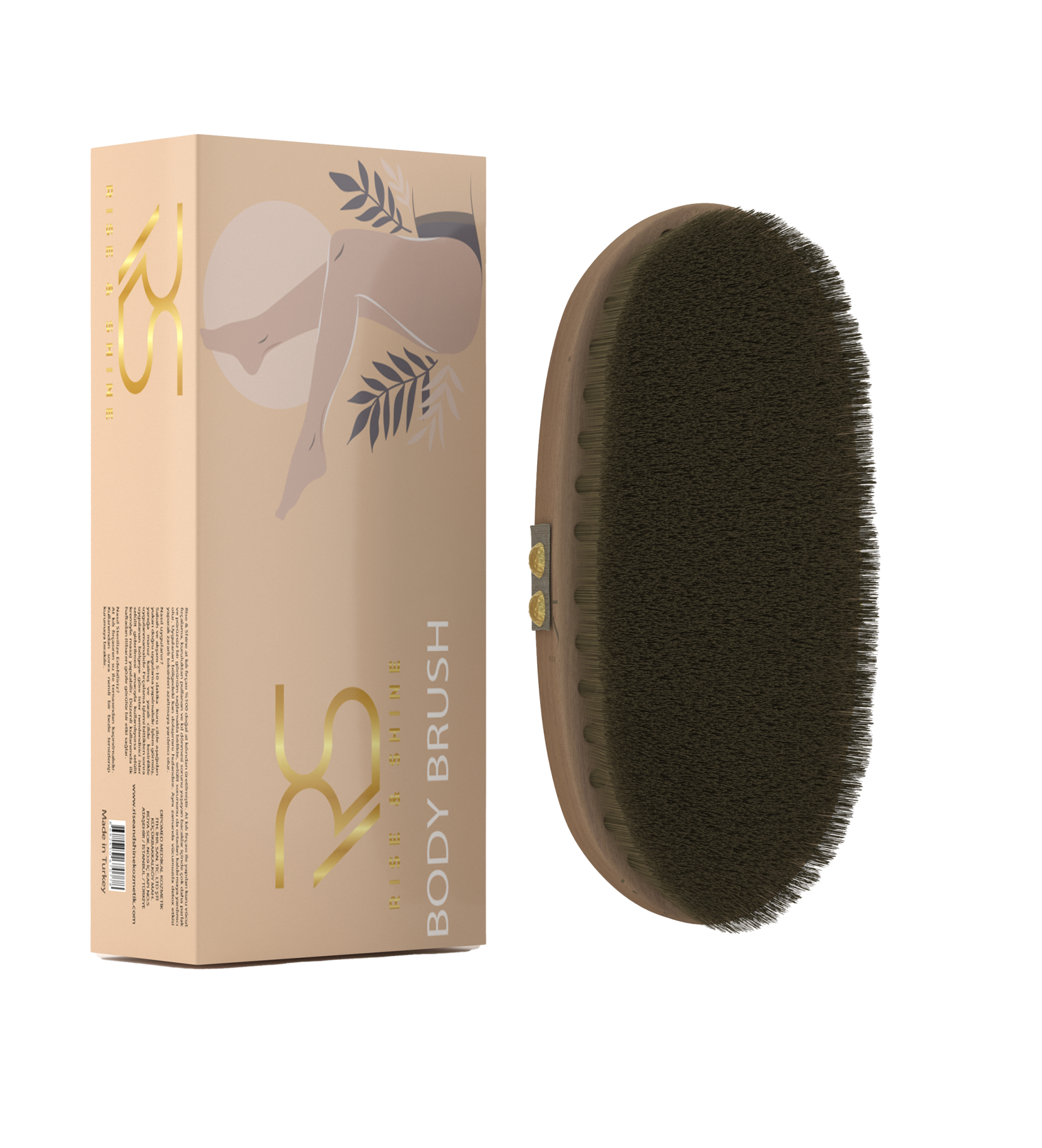 Rise & Shine Selülit Giderici Doğal At Kılı Fırçası