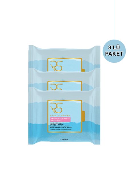 Rise & Shine Makyaj Temizleme Mendili - 25 'li X 3 Adet
