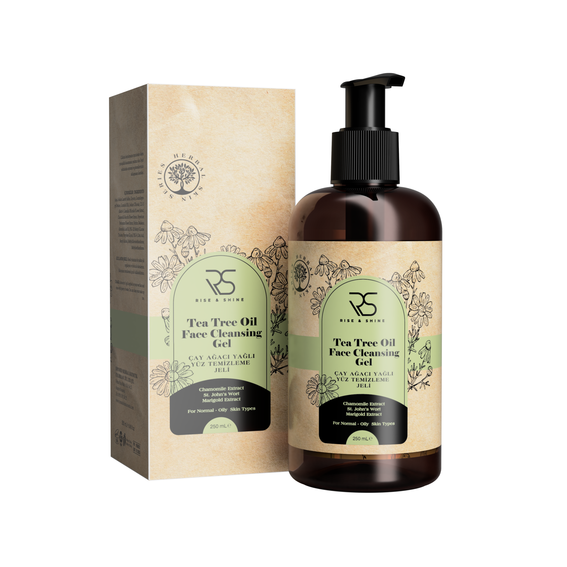 Rise & Shine Çay Ağacı Yağlı Yüz Temizleme Jeli - 250 ML