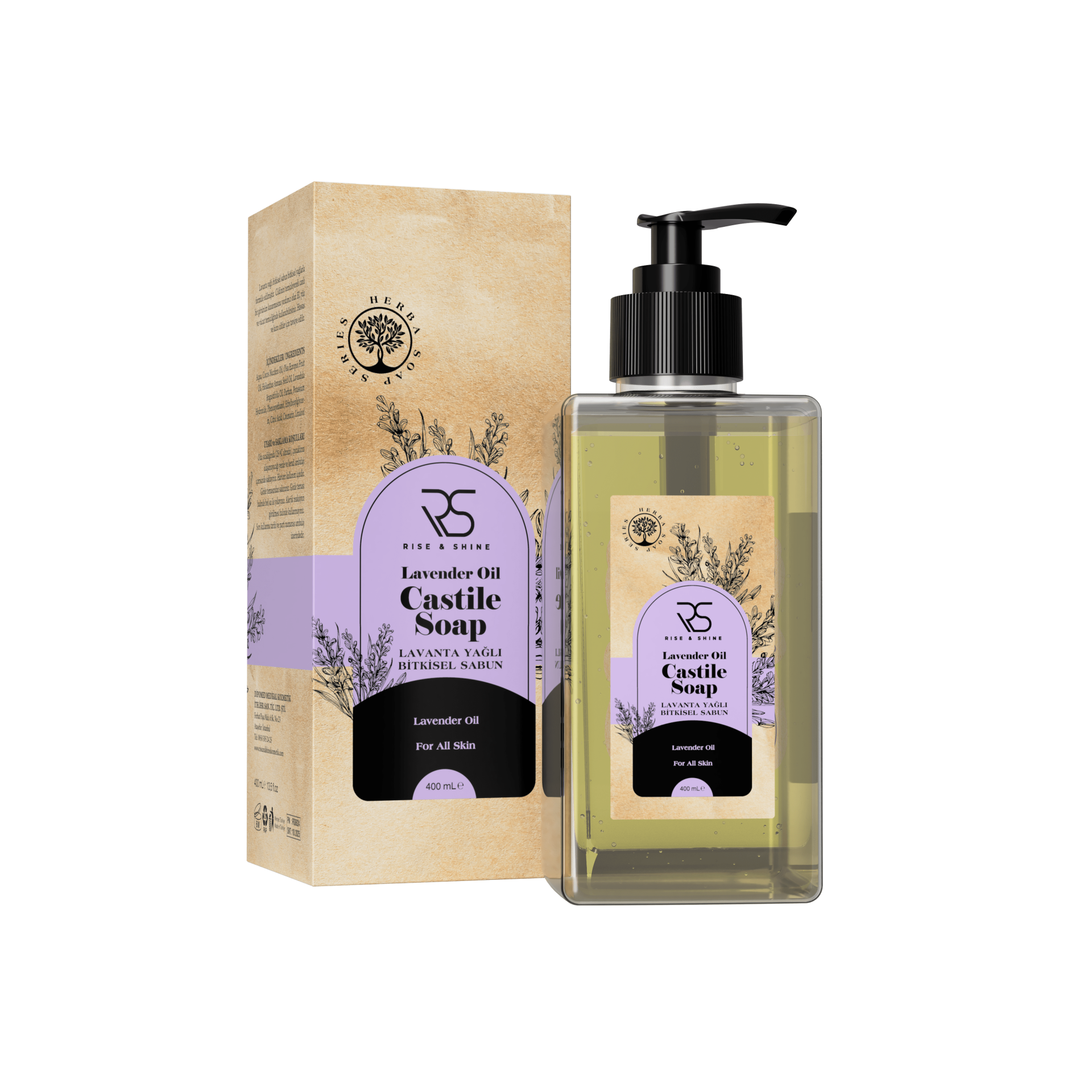 Rise & Shine Castile Soap Lavantalı Bitkisel Sabun - 400 ML
