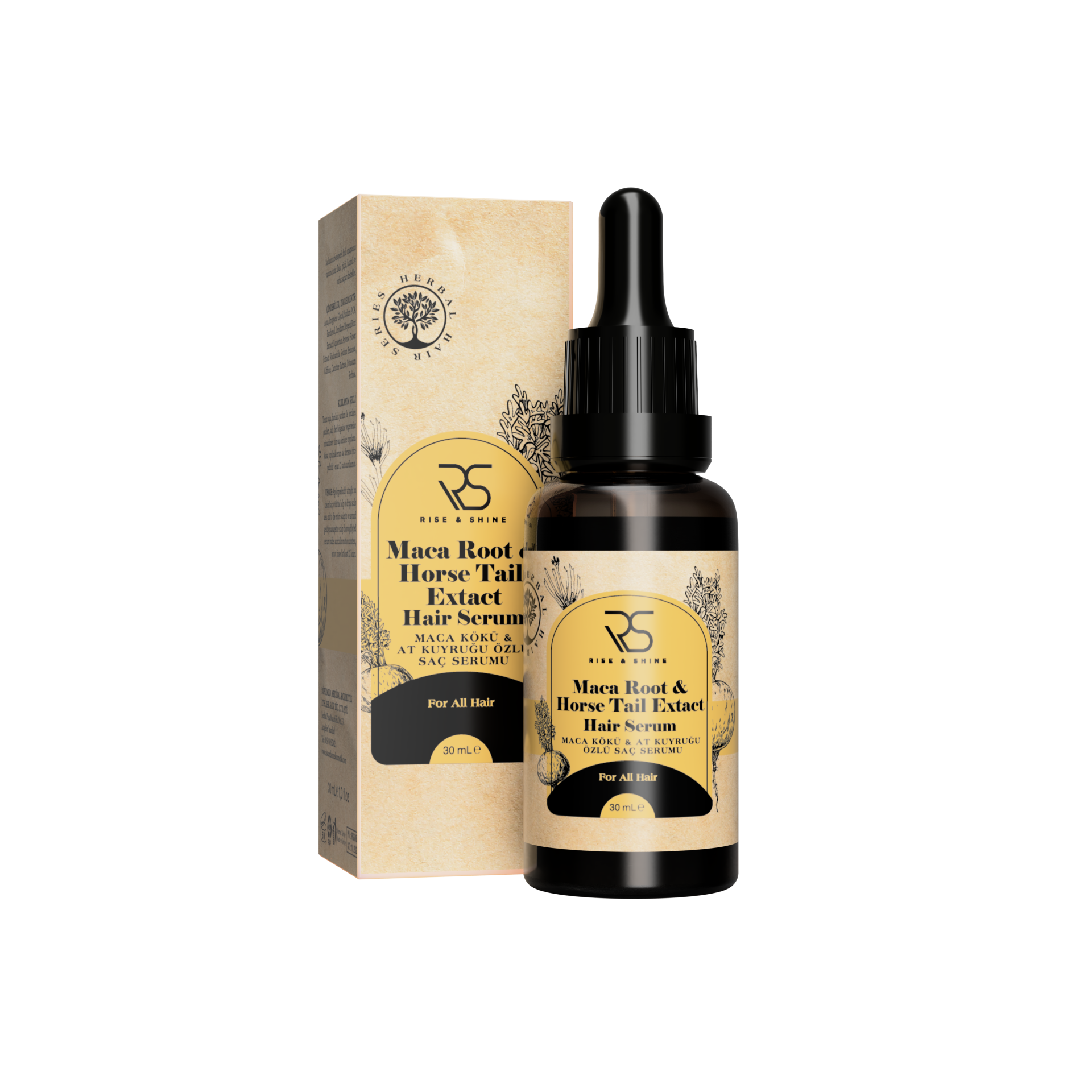 Rise & Shine Maça Root Saç & Horse Tail Extact  Bakım Serumu - 30 ML