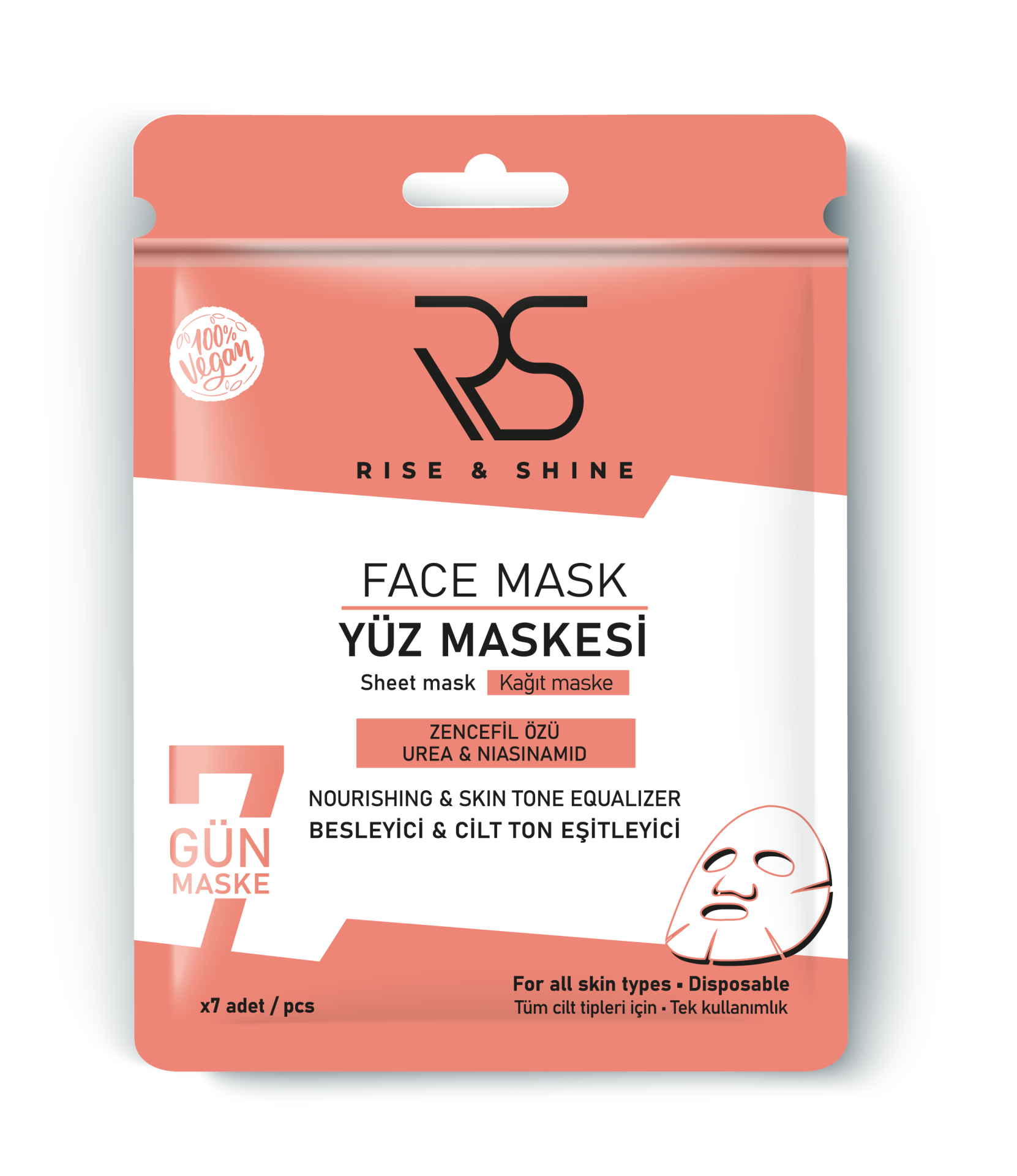 Kağıt Yüz Maskesi- 7' li