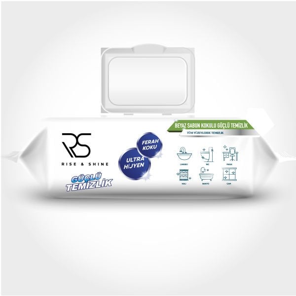 Beyaz Sabun Katkılı Yüzey Temizleme Havlusu 100'lü