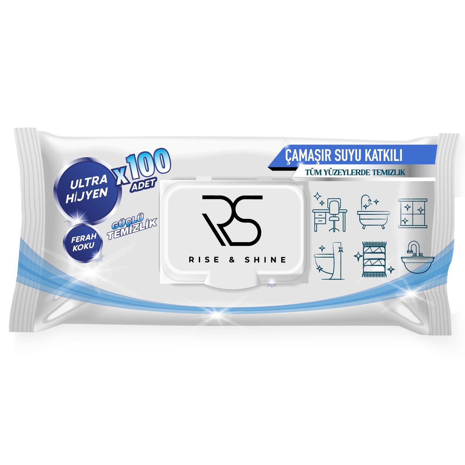 Çamaşır Suyu Katkılı Yüzey Temizleme Havlusu 100'lü